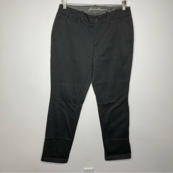 Eddie Bauer Blakely straight Leg pants 100% cotton charcoal size 6 - Picture 1 of 10